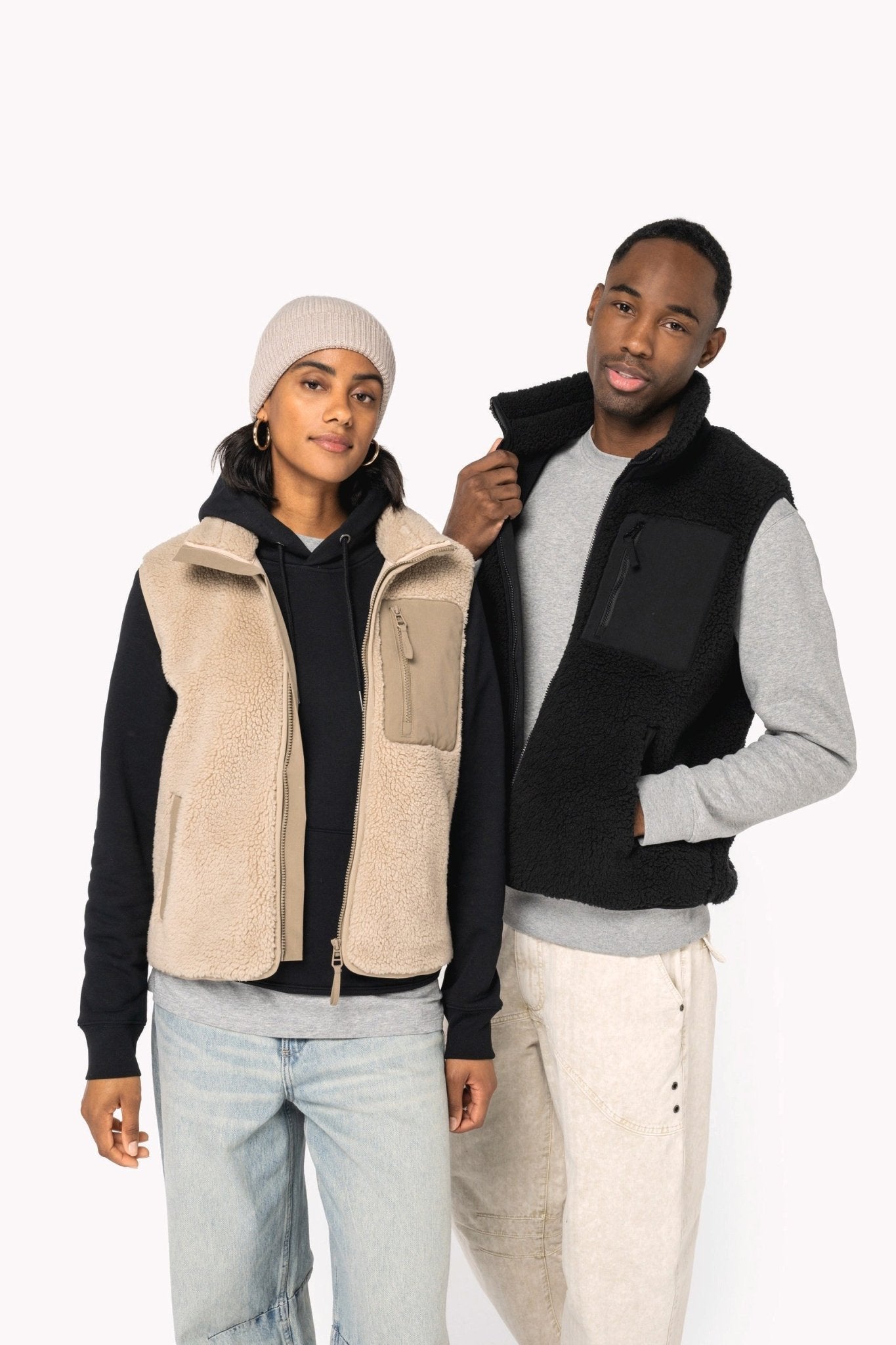 Gilet Sherpa unisex con tasche zip 480 gr NS624 - Westrose SRL - Abbigliamento da Lavoro Personalizzato