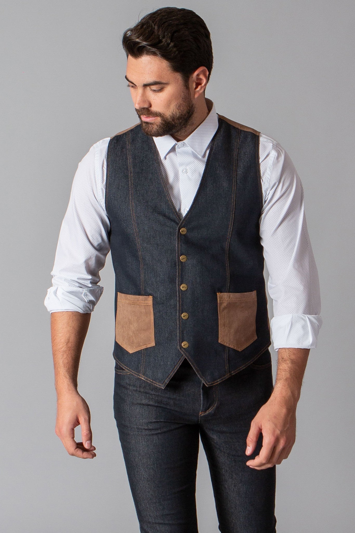 Gilet uomo in jeans Fiego Gary's 994800 - Westrose SRL - Abbigliamento da Lavoro Personalizzato