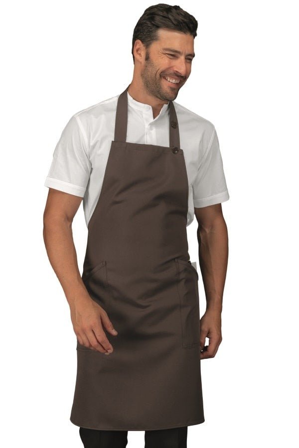 Grembiule con pettorina no stiro Isacco Champagne - Westrose SRL - Abbigliamento da Lavoro Personalizzato