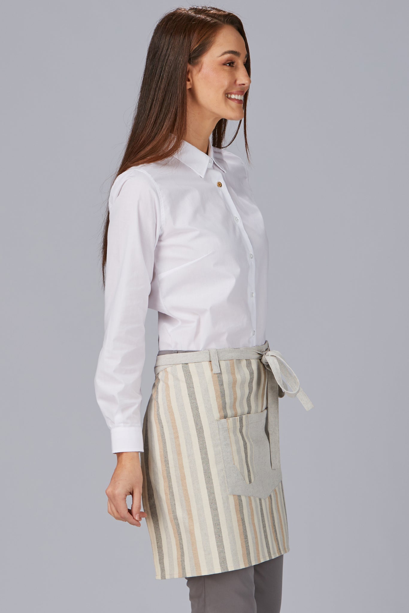 Grembiule corto unisex Gary's rigato 100044 - Westrose SRL - Abbigliamento da Lavoro Personalizzato