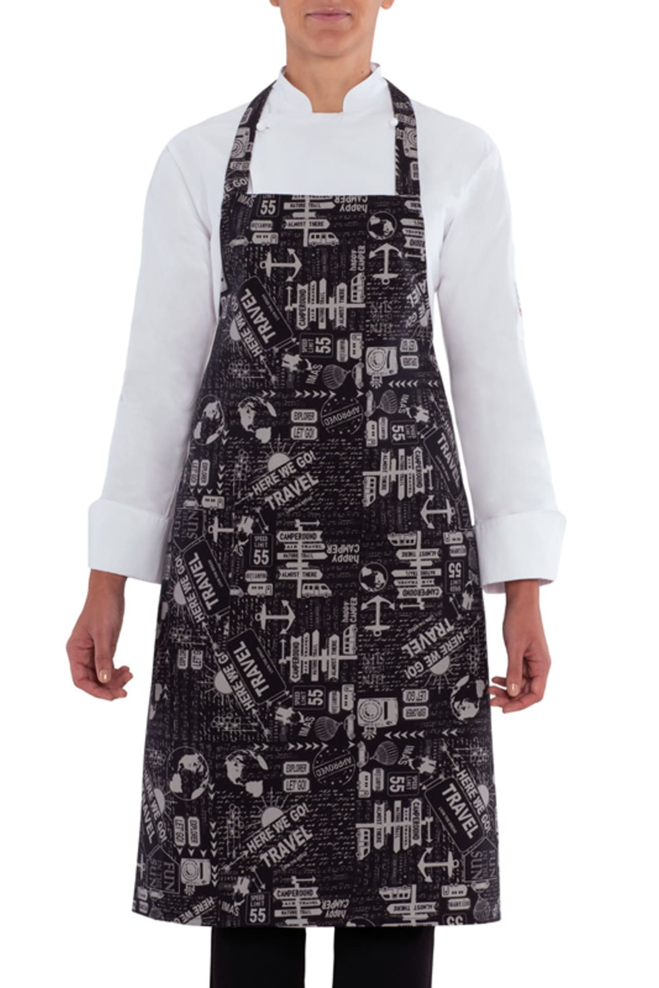 Grembiule cucina in cotone fantasia Giblor's Parigi 19P08H478 - Westrose SRL - Abbigliamento da Lavoro Personalizzato