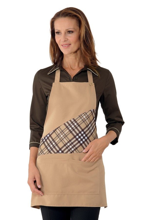 Grembiule donna no stiro Isacco Lollipop Tartan - Westrose SRL - Abbigliamento da Lavoro Personalizzato