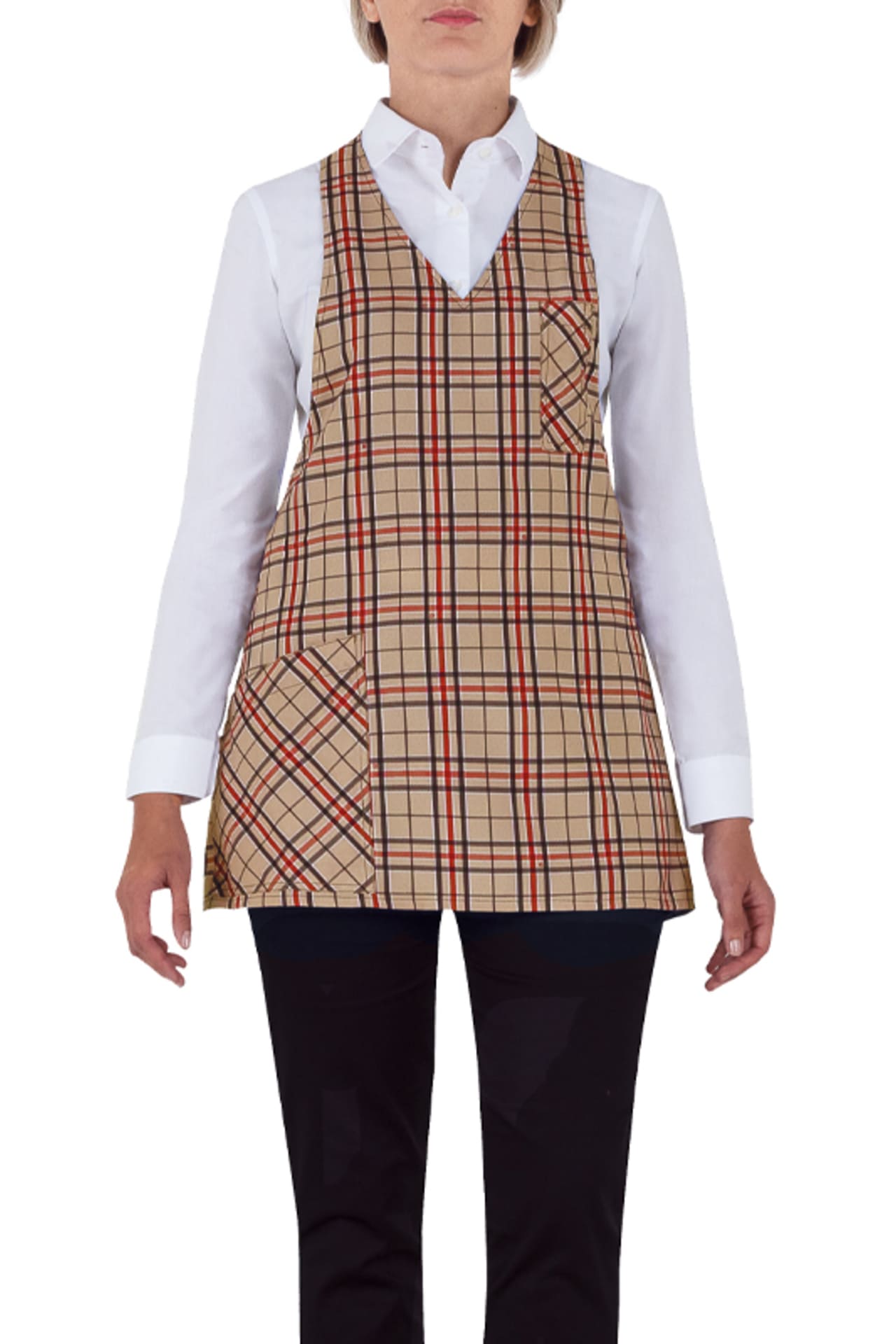 Grembiule donna scozzese Giblor's Giudy - Westrose SRL - Abbigliamento da Lavoro Personalizzato