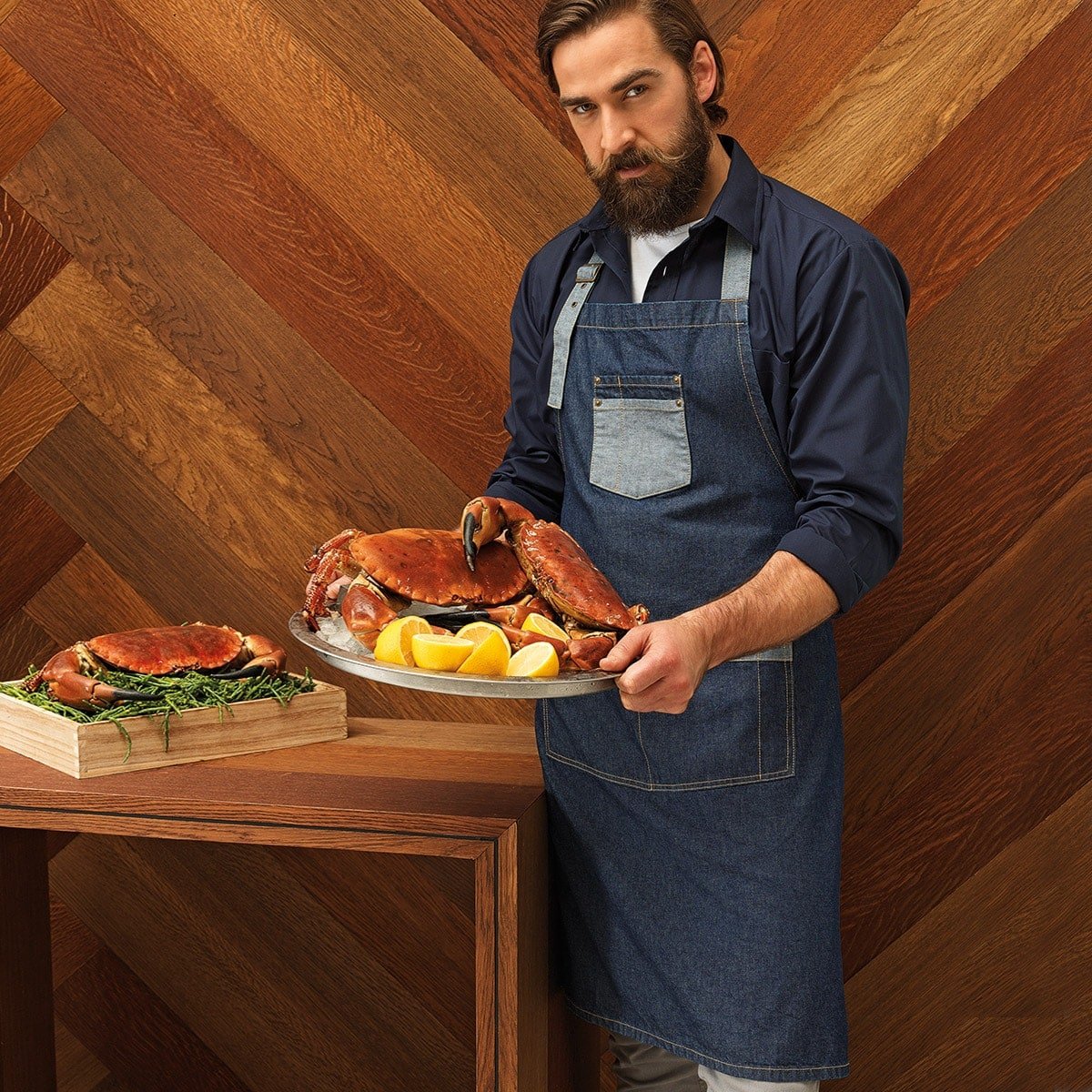 Grembiule in jeans Premier Contrast Denim PR127 - Westrose SRL - Abbigliamento da Lavoro Personalizzato