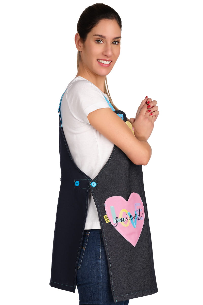 Grembiule maestra con tasche a cuore Love easydry - Westrose