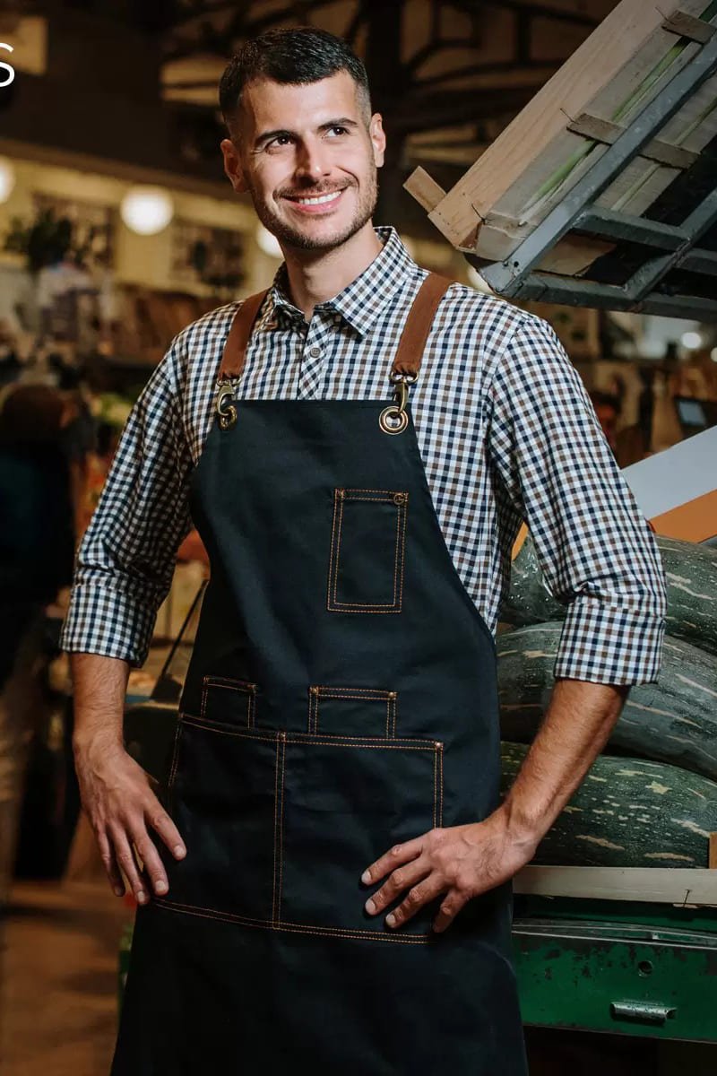 Grembiule mistocotone con retro a incrocio Giblor's Santorini - Westrose SRL - Abbigliamento da Lavoro Personalizzato