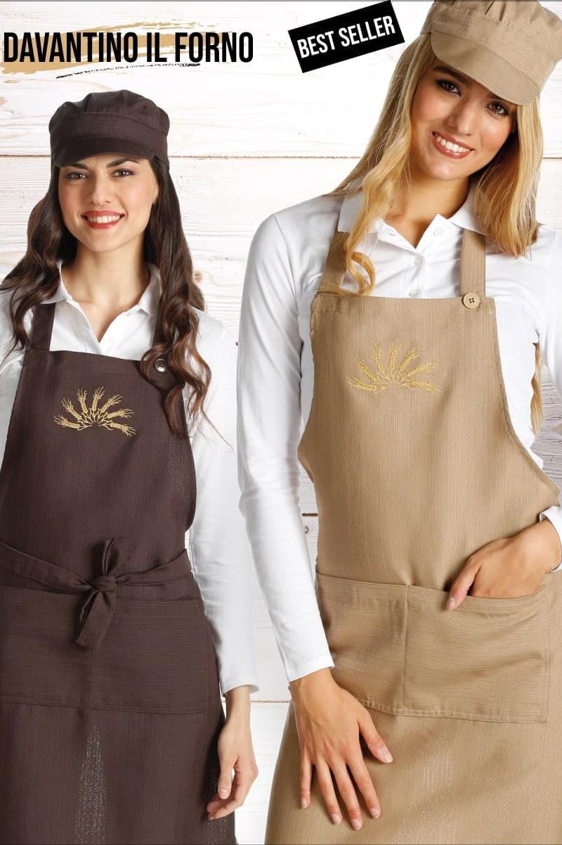 Grembiule ricamato “Il Forno” con pettorina - Westrose SRL - Abbigliamento da Lavoro Personalizzato