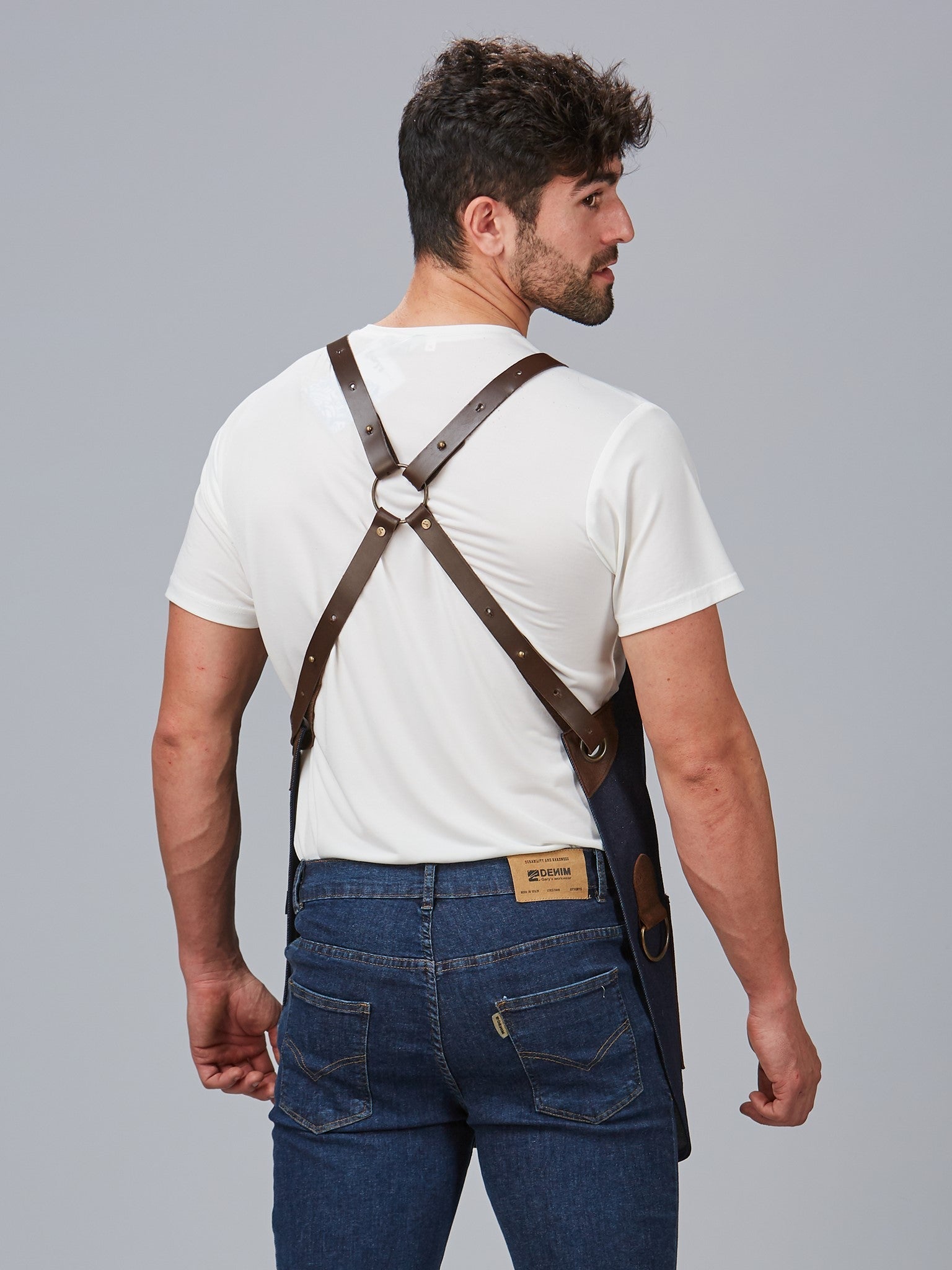 Grembiule unisex barbershop Denim Gary's 100004 - Westrose SRL - Abbigliamento da Lavoro Personalizzato