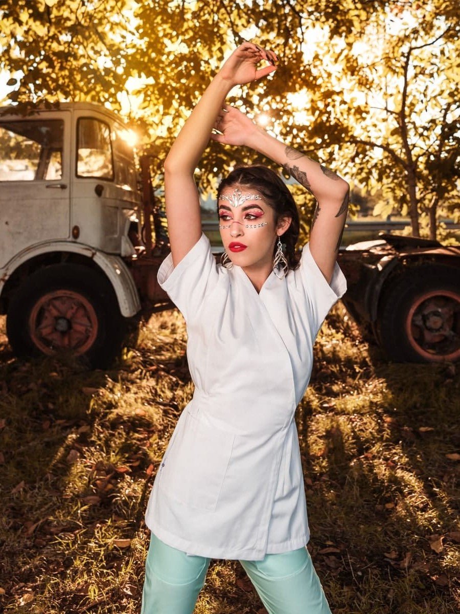 Kimono estetista cotone Aiko - Westrose SRL - Abbigliamento da Lavoro Personalizzato