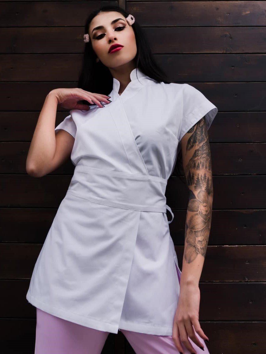 Kimono estetista cotone Jasmine - Westrose SRL - Abbigliamento da Lavoro Personalizzato
