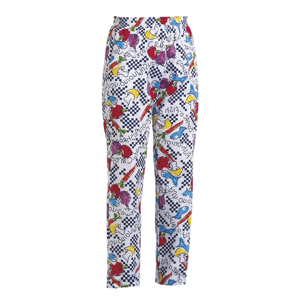 Pantaloni cucina Fantasia unisex cotone Egochef Coulisse 3502 - Westrose SRL - Abbigliamento da Lavoro Personalizzato