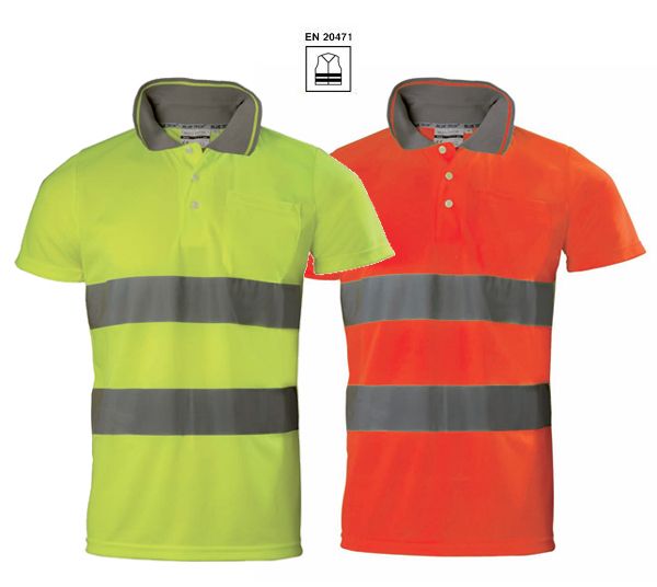 Polo alta visibilità Blue Tech ART270 - Westrose SRL - Abbigliamento da Lavoro Personalizzato