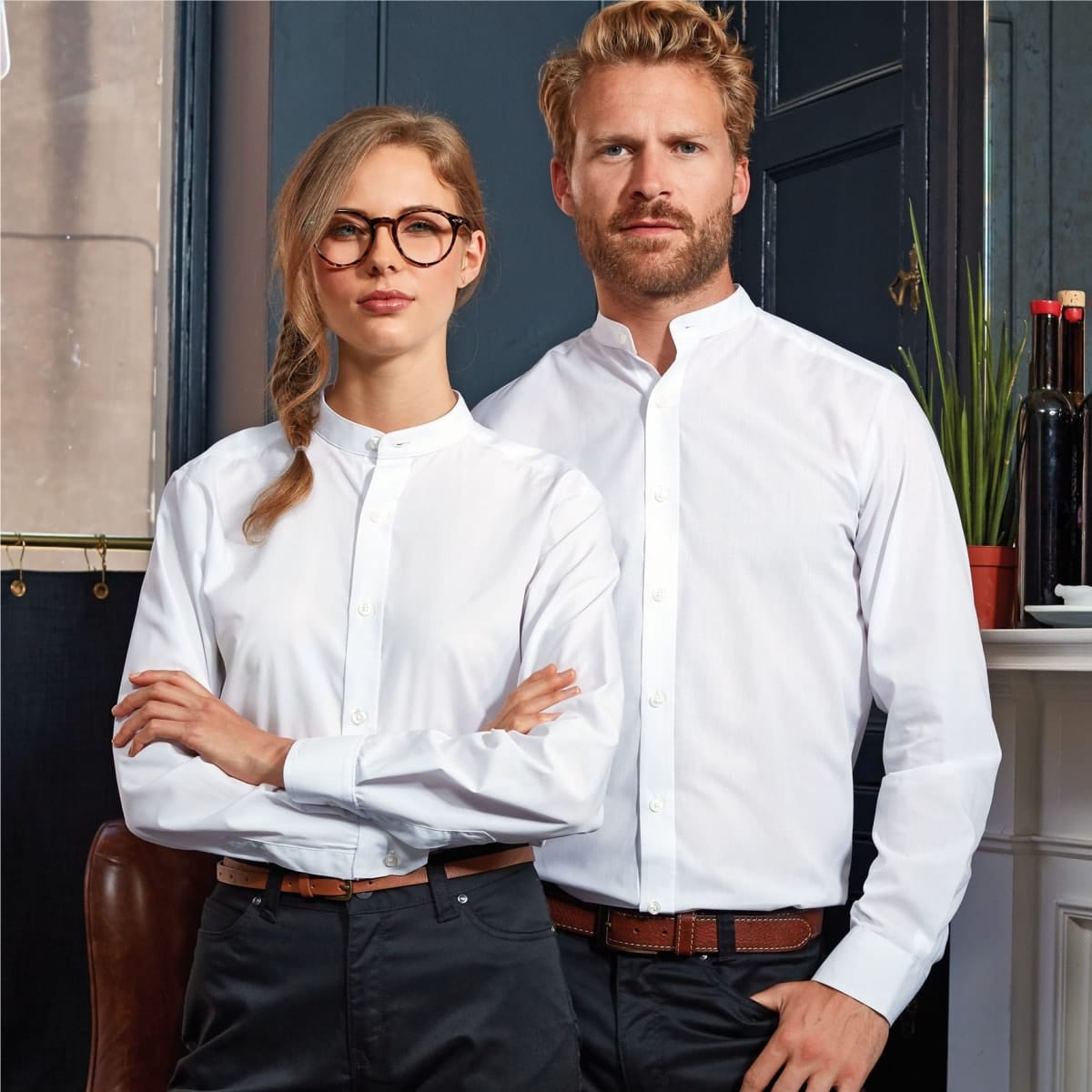 Camicia unisex coreana easycare Premier PR258