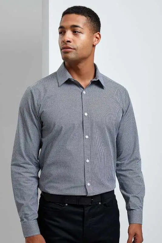 Camicia in cotone a quadretti Premier Gingham PR220