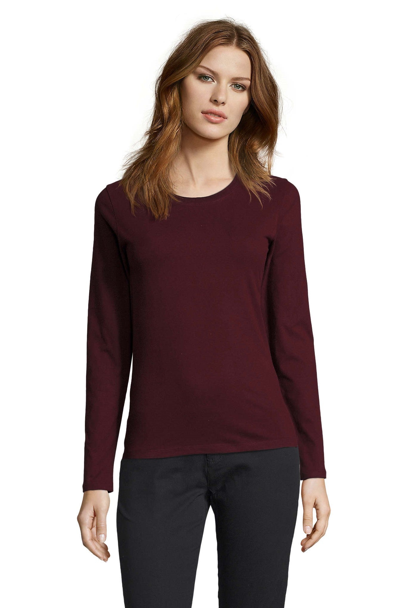 T-shirt donna cotone girocollo Imperial LSL 190 gr - Westrose SRL - Abbigliamento da Lavoro Personalizzato