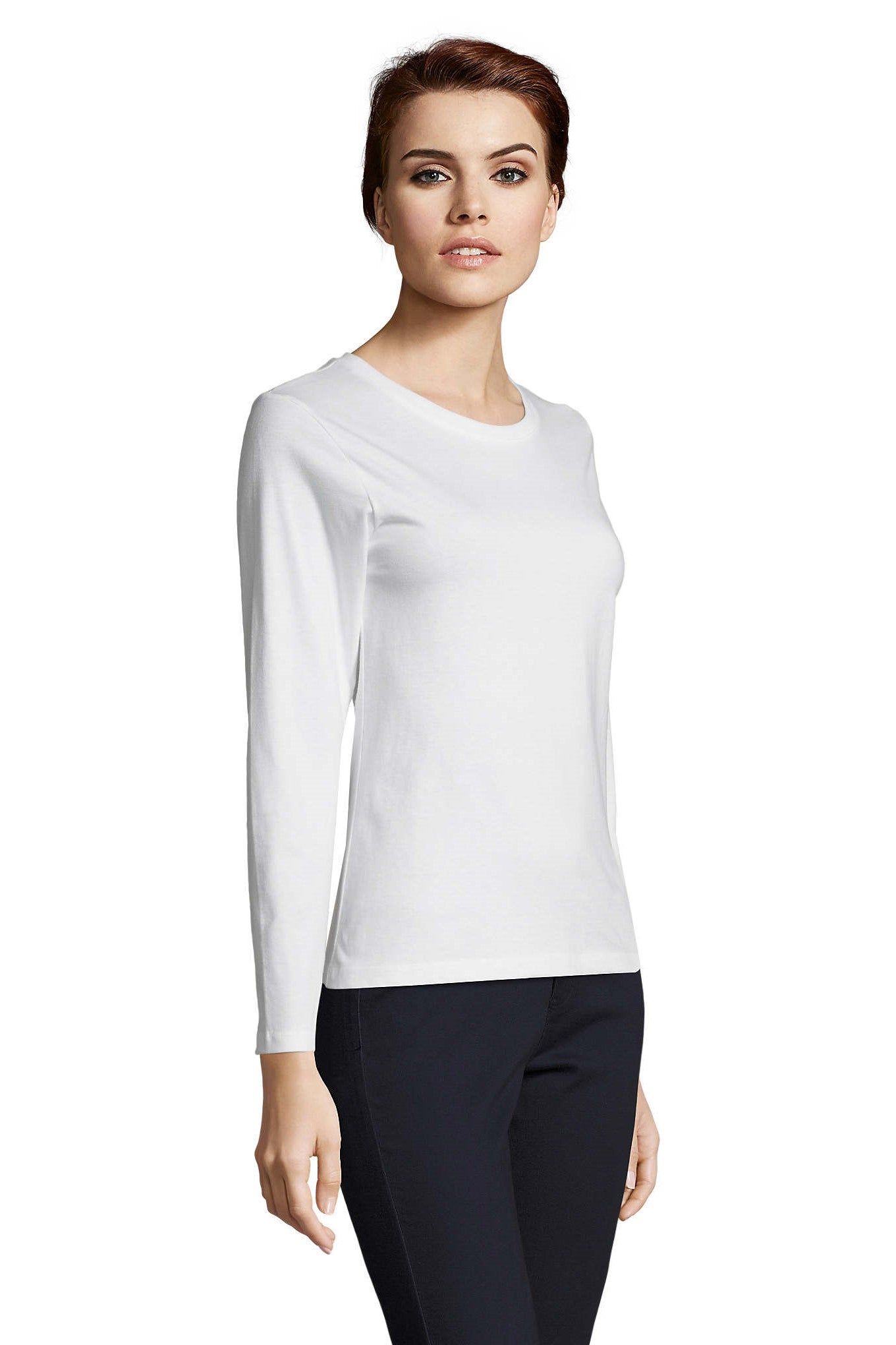 T-shirt donna cotone girocollo Imperial LSL 190 gr - Westrose SRL - Abbigliamento da Lavoro Personalizzato