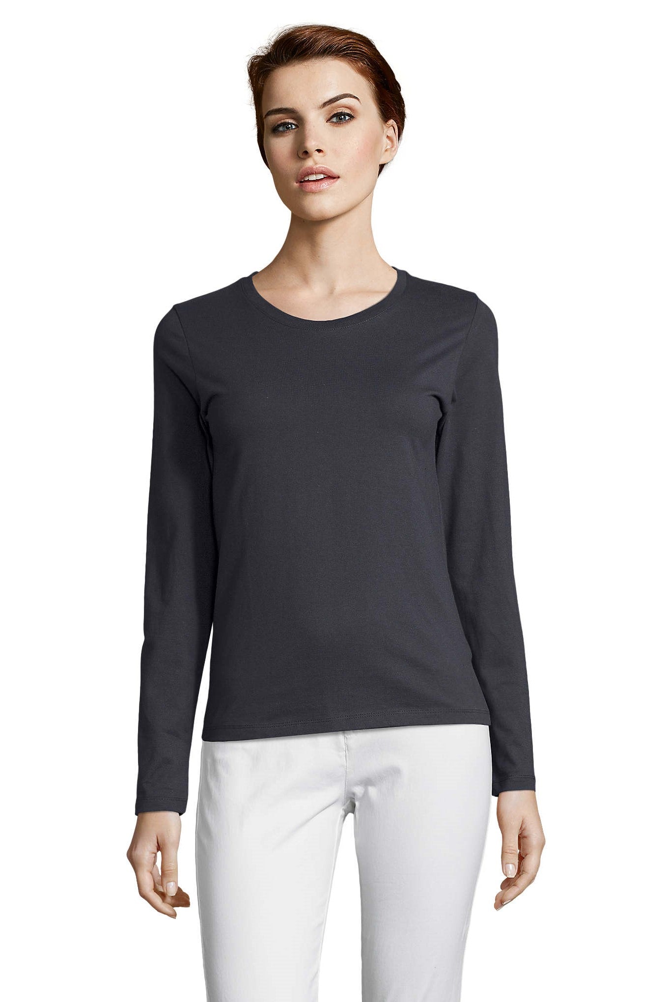 T-shirt donna cotone girocollo Imperial LSL 190 gr - Westrose SRL - Abbigliamento da Lavoro Personalizzato