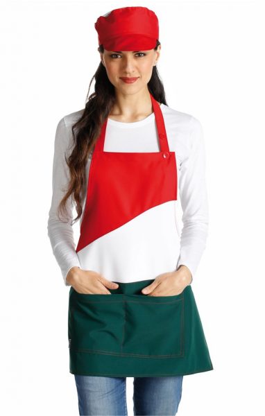 ROMA CORTO GREMBIULE ALIMENTARI OFFERTA grembiule donna alimentari tricolore