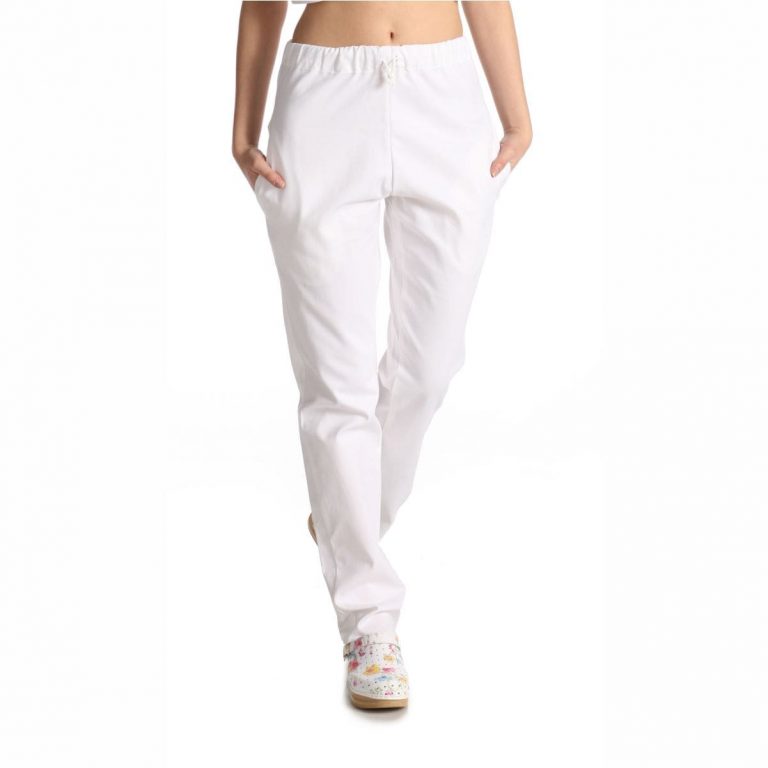 Pantaloni sanitari bianchi unisex Astra