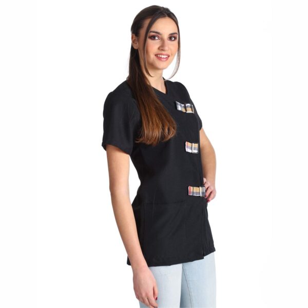 silvy-nero-maniche-corte-camice-parrucchiera-antimacchia
