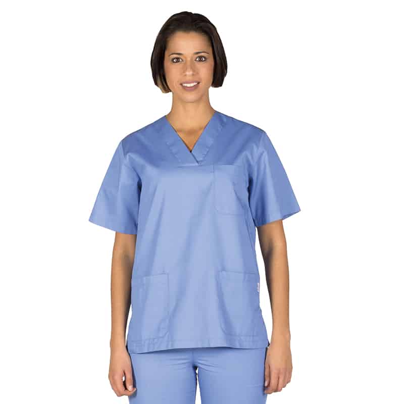 leonardo-casacca-azzurra-medicale-unisex-infermiere-cotone