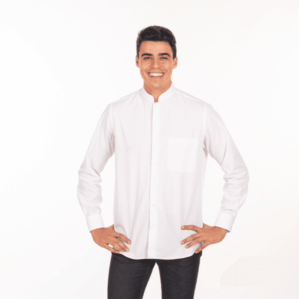 camicia-bianca-ristorante-collo-coreana-vendita-online