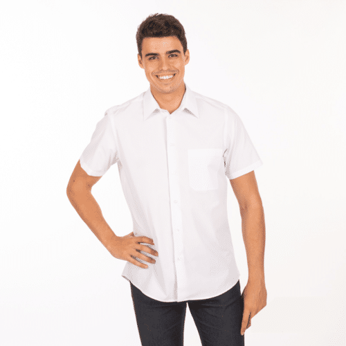 K551-camicia-bianca-ristorante-maniche-corte-vendita-online