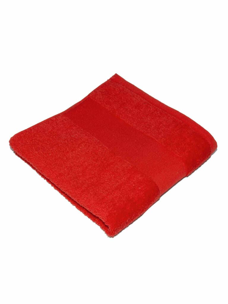Telo rosso spugna di cotone 50x100 cm
