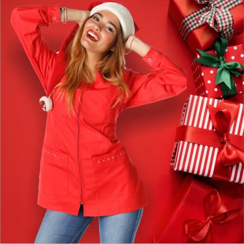grembiuli natalizi vendita online-cinzia-rosso-grembiule-natale