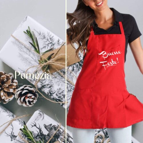 grembiule rosso natale