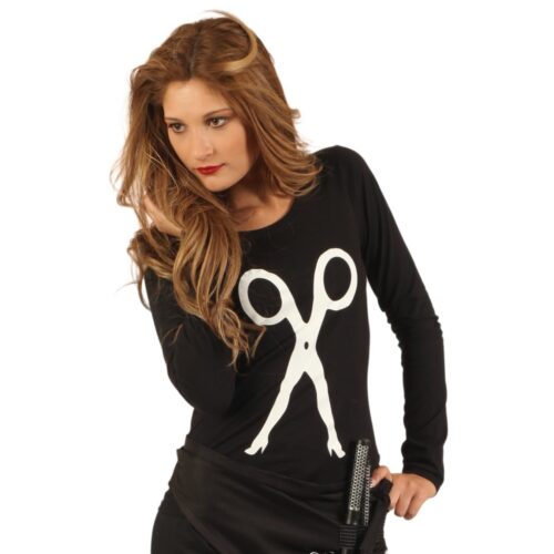 t-shirt-forbici-parrucchieri-manica-lunga