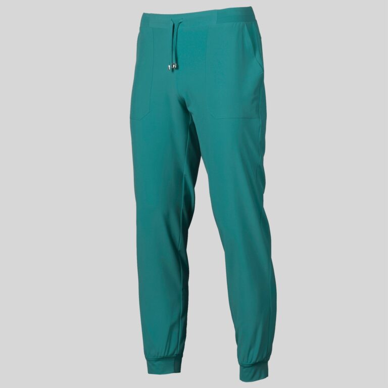 Jogger Easy verde chirurgo pantaloni sanitari microfibra