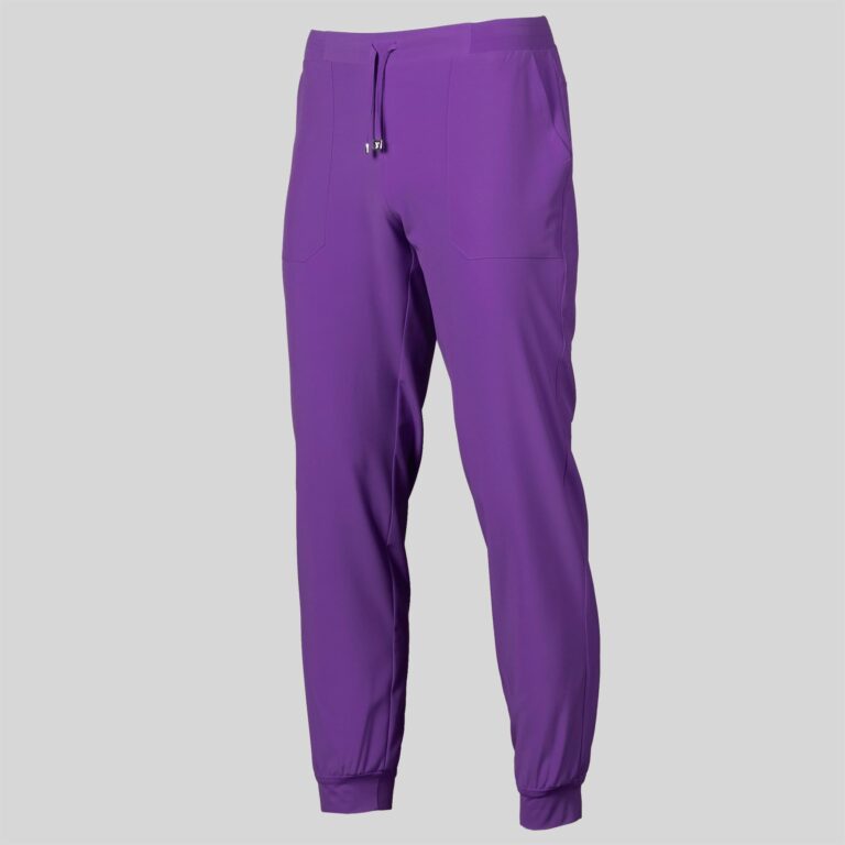 Jogger Easy viola pantaloni sanitari microfibra
