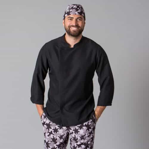 all giacca cuoco nera slim fit
