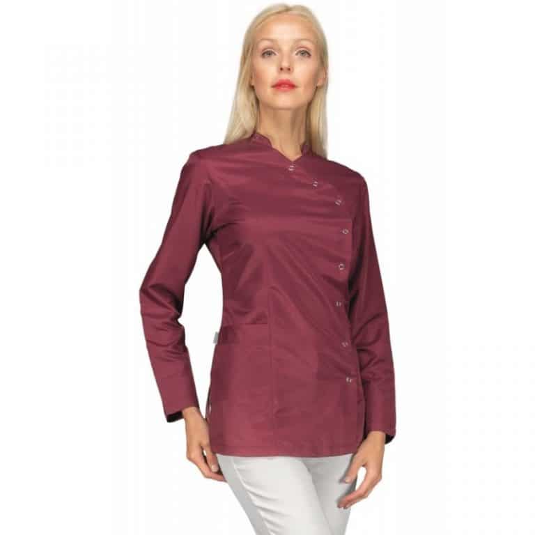 Frida bordeaux abbigliamento sanitario manica lunga Isacco