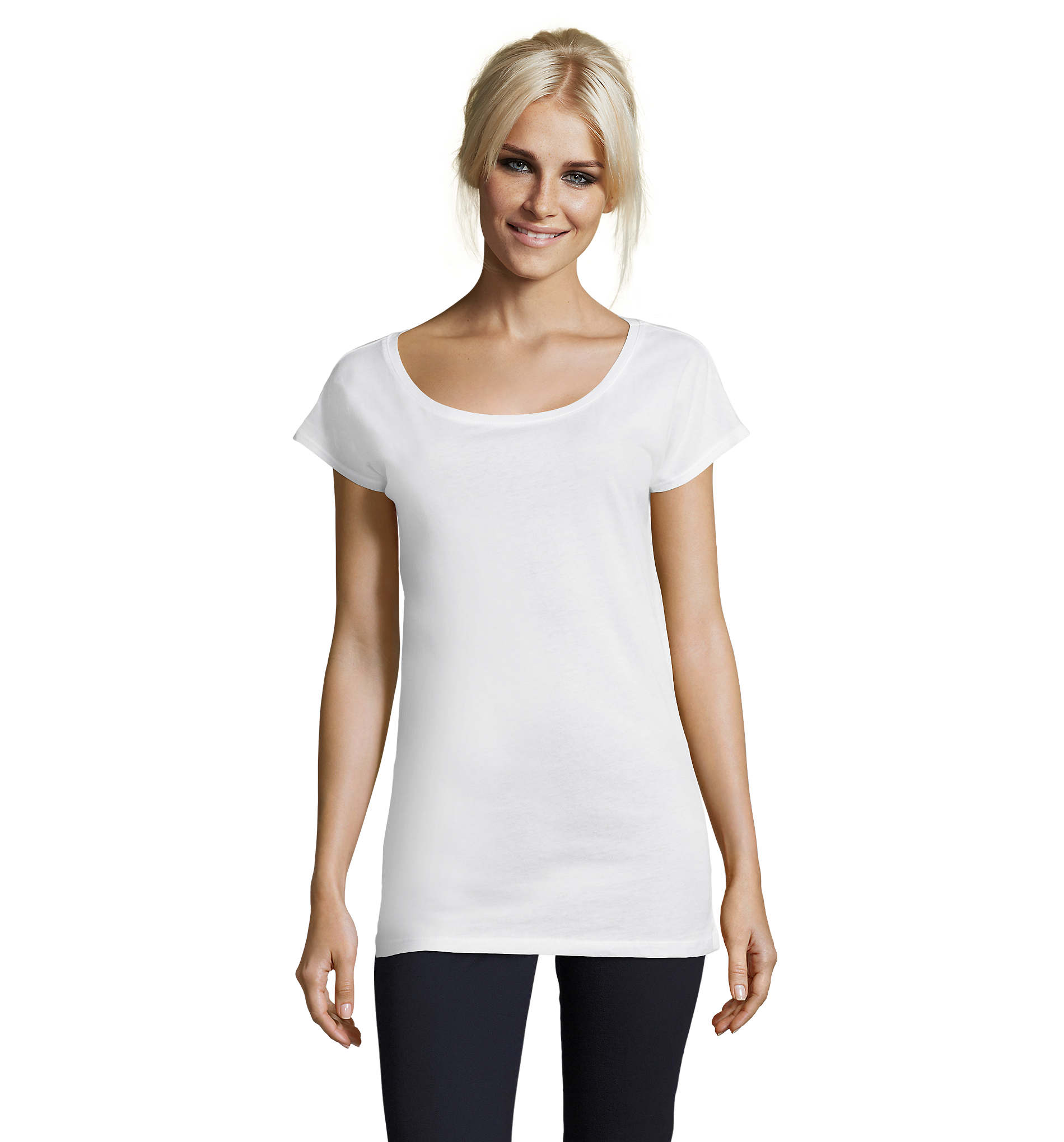 T-shirt donna lunga-marylin-t-shirt-donna-bianca-parrucchiera