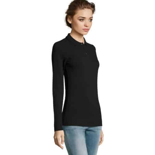 perfect-polo-donna-nera-da-lavoro-manica-lunga-part