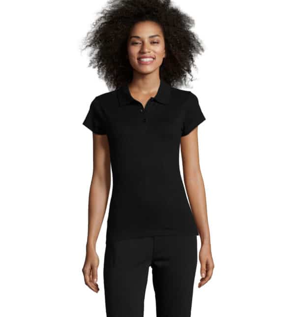 prescott-polo-donna-nera-da-lavoro-jersey-estiva
