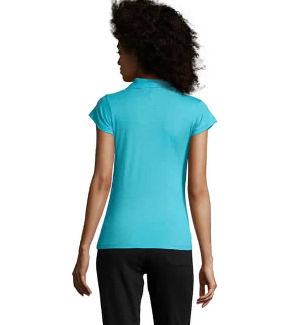 prescott-polo-donna-turchese-da-lavoro-jersey-estiva-retro