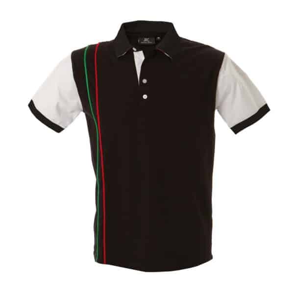 strasburgo-polo-nero-tricolore-jrc-personalizzata-on-line