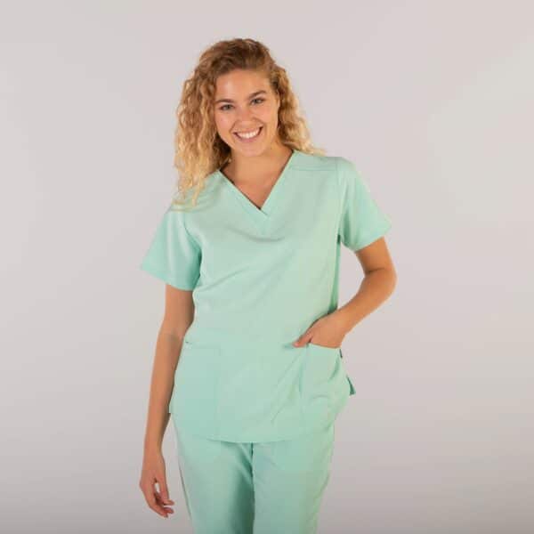 6596-casacca-donna-menta-fisioterapista-elasticizzata