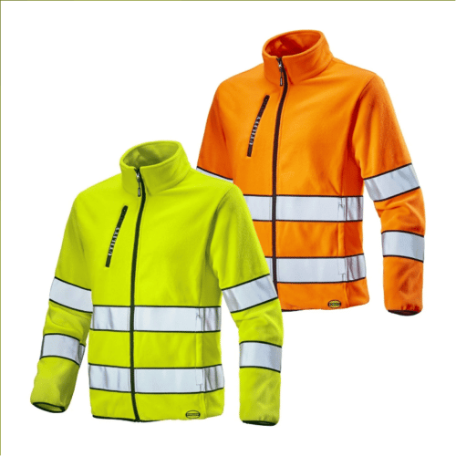 Felpa-pile-arancione-giallo-Diadora-Sweat-Pile-HV-alta-visibilità