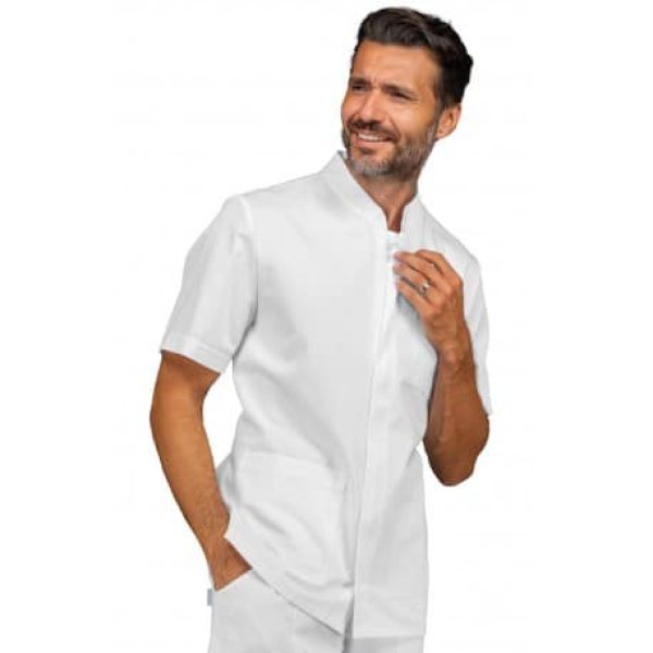 casacca-corfu-con-zip-bianco-m-m-65-poliestere-35-cotone-isacco-055020m