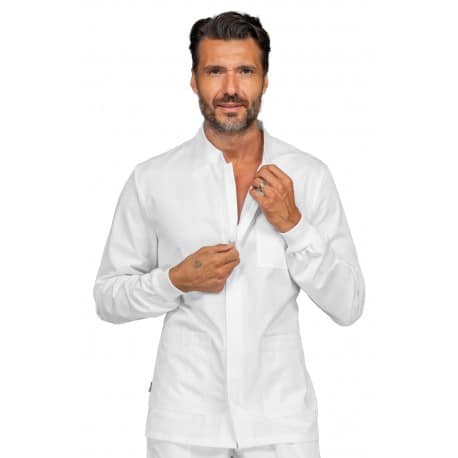casacca-corfu-con-zip-polsi-in-maglia-bianco-65-poliestere-35-cotone-isacco-055020p