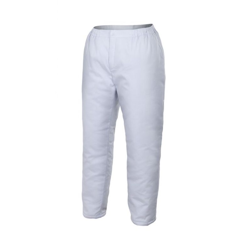 Pantaloni bianchi imbottiti industria alimentare