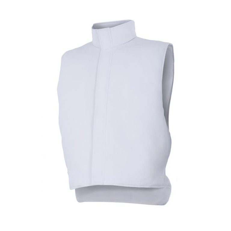 Gilet bianco imbottito industria alimentare