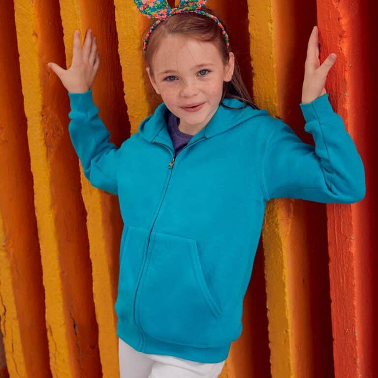 Kids Premium Hooded Sweat Jacket felpa bambino Fruit of Loom