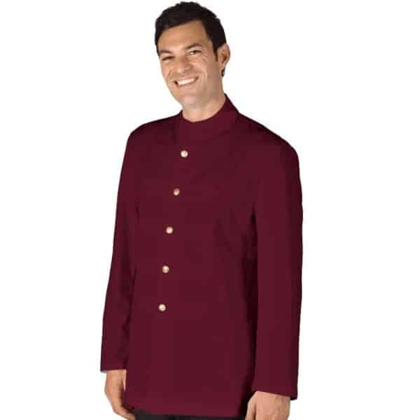 Coreana uomo con alamari bordeaux Isacco