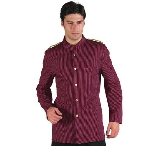 Coreana uomo con trecce bordeaux rigato Isacco