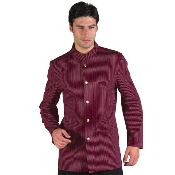 Coreana uomo senza trecce bordeaux rigato Isacco